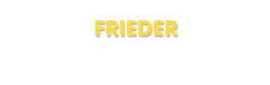 Der Vorname Frieder