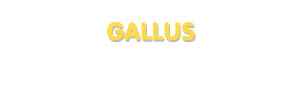 Der Vorname Gallus