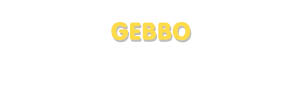 Der Vorname Gebbo