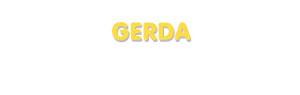 Der Vorname Gerda