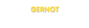 Der Vorname Gernot