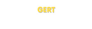 Der Vorname Gert