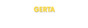 Der Vorname Gerta
