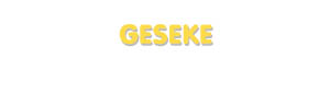 Der Vorname Geseke