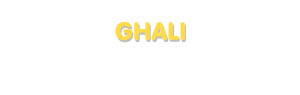 Der Vorname Ghali