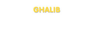 Der Vorname Ghalib