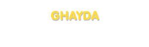 Der Vorname Ghayda
