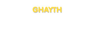 Der Vorname Ghayth
