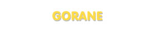 Der Vorname Gorane