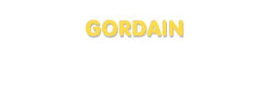 Der Vorname Gordain