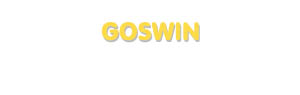 Der Vorname Goswin