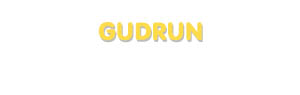 Der Vorname Gudrun