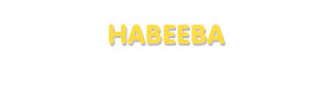 Der Vorname Habeeba