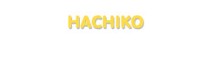 Der Vorname Hachiko