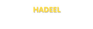 Der Vorname Hadeel