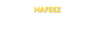 Der Vorname Hafeez