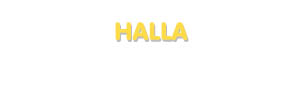 Der Vorname Halla