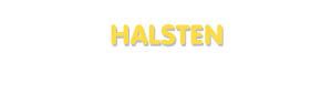 Der Vorname Halsten