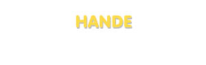 Der Vorname Hande