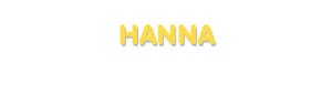 Der Vorname Hanna
