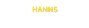 Der Vorname Hanns