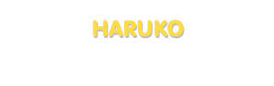 Der Vorname Haruko