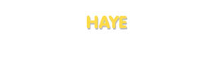 Der Vorname Haye