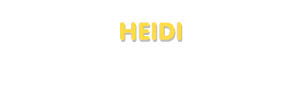 Der Vorname Heidi