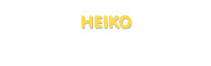 Der Vorname Heiko