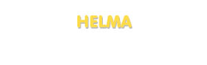 Der Vorname Helma
