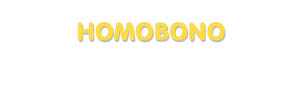 Der Vorname Homobono