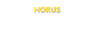 Der Vorname Horus