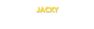 Der Vorname Jacky