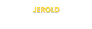 Der Vorname Jerold