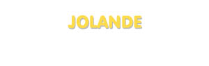 Der Vorname Jolande