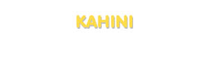 Der Vorname Kahini