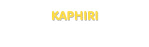 Der Vorname Kaphiri