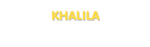 Der Vorname Khalila