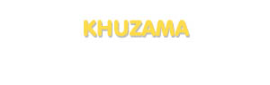 Der Vorname Khuzama
