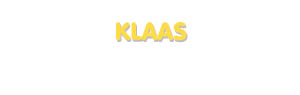 Der Vorname Klaas