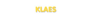 Der Vorname Klaes