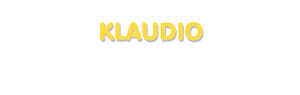 Der Vorname Klaudio