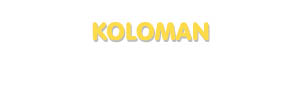 Der Vorname Koloman