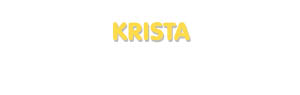 Der Vorname Krista