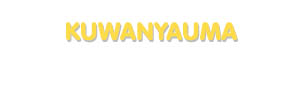 Der Vorname Kuwanyauma