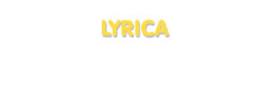 Der Vorname Lyrica
