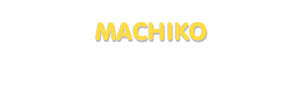 Der Vorname Machiko