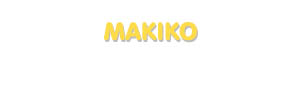Der Vorname Makiko