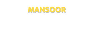 Der Vorname Mansoor