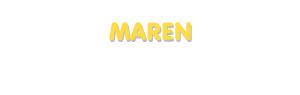 Der Vorname Maren